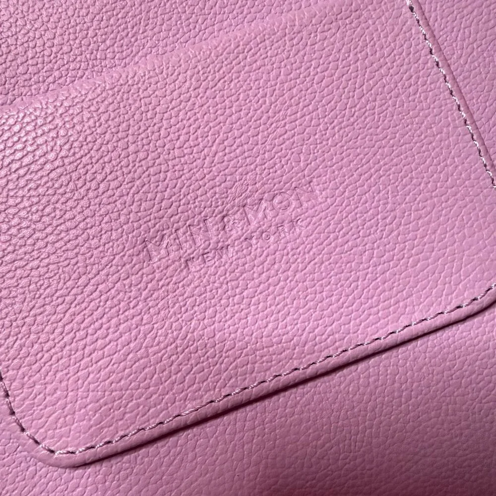 Min & Mon Leather Crossbody Bag – Lavender & Lilac with Neon Green Accents - Picture 5 of 12